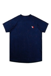 製造寶藍短袖運動T恤  牛角袖設計   健身中心T恤  會員T恤  valley gum  T1122 